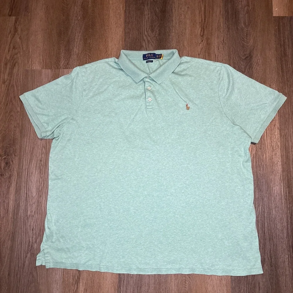 Polo Ralph Lauren Polo Shirt Men's Size XXL Classic Fit Soft Touch Palm Green‎